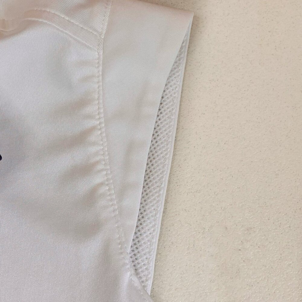 San Soleil Golf Polo Womens Large Retro Women Golfers Graphic White Sleeveless - Picture 5 of 8